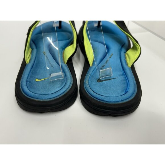 Nike Comfort Cushioned Footbed Women's Size 11 Flip Flop Thong Blue Black - Picture 5 of 9